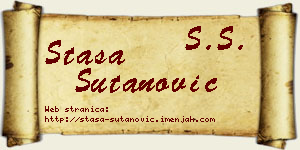 Staša Šutanović vizit kartica